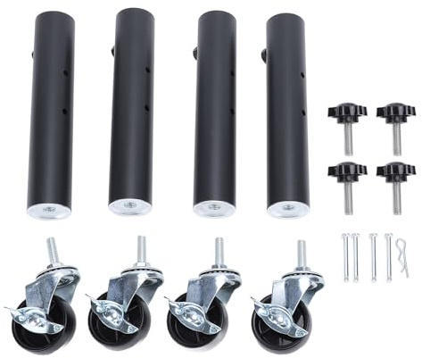 4 Patas de Muebles con Ruedas, Extensor de Patas de Mesa, Ruedas Giratorias, Extensor de Patas de Mesa de Acero Al Carbono Resistente, Elevador para Gabinete, sofá Cama, sofá,