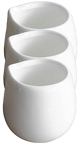 Garneck 3pcs Mini Creamer Pitcher Ceramic Milk Jug Lid for Coffee Milk Pot for Bar Home Restaurant Parties