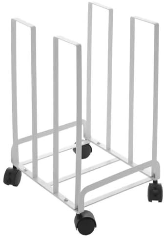 ASerZenith Karton-Aufbewahrungswagen, Sortier- und Organisationsregal für Verpackungskartons Karton-Organisationsregal Kartonständer aus Kohlenstoffstahl mit Rädern Home Superm,Weiß-30x25x43cm