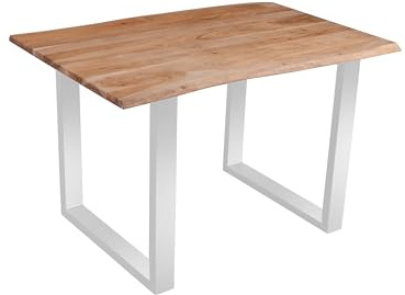 SAM Esstisch Quarto 120x80 cm Akazie Eiche/U-Gestell Silber