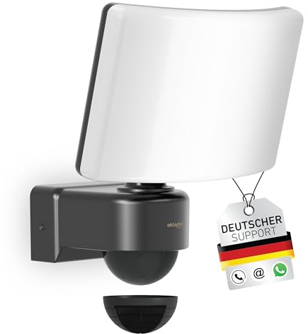 Oktaplex Cali LED-strålkastare med rörelsedetektor utomhus 3 000 K varmvit 2 940 lumen IP65 utomhusprojektor antracit - med huvudfunktion