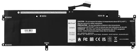 WLTree 34Wh XCNR3 Batería para DELL Latitude 13 7370 E7370 Ultrabook Serie Notebook 0XCNR3 WY7CG MH25J P63NY N3KPR 4H34M G7X14 0G7X14 Notebook Battery 7.6V