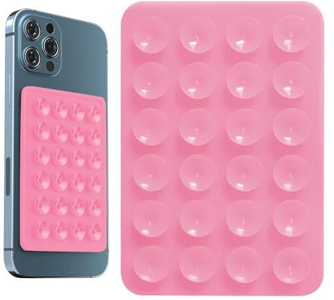 Opdestn Saugnapf-Klebehalterung, Silikon-Saugnäpfe für Alle Handy-Modelle, Anti Rutsch Handyhalterung, Freihändig, für Selfies und Videos
