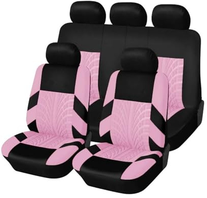 YXFCD Auto Sitzbezüge Sets für VW Golf 7 Golf VII 2012 2013 2014 2015 2016 2017, Sitzbezügesets Sitzschoner Verschleißfest Atmungsaktiv Bequem Vorne Hinten Innenraum Zubehör,F/Pink