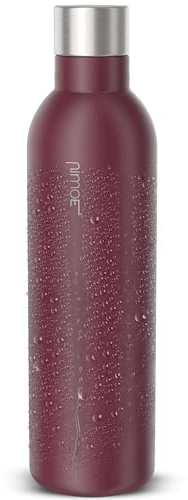 NIMOE® SteelStream 1L – Edelstahl Trinkflasche kompatibel mit Sodastream DUO | 220g federleicht, perfekt für unterwegs | spülmaschinenfest & 100% auslaufsicher - Cranberry