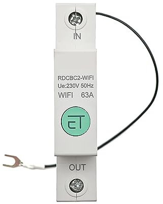 Disjoncteur, Compteur d'énergie intelligent sur Rail Din 1P, consommation d'énergie, KWh, disjoncteur, interrupteur, relais, voltmètre(20A)