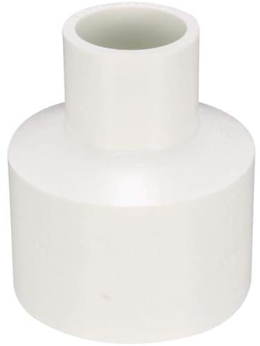 TA-VIGOR 40mm x 20mm PVC DWV Reducing Coupling, Straight Pipe Adapter 2Pcs | Reducer Pipe Fitting Adapter, Socket Slip Connector for Home Water Supply Plumbing Systems, White