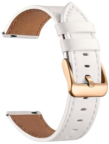 Sundara 18MM Leather Strap Kompatibel med Garmin Vivoactive 4S/Vivomove3S Venu 3S/Venu 2S Premium Grain Leather Replacement Strap för Garmin Forerunner 255S/255S Music/265S with Quick Release Buckle