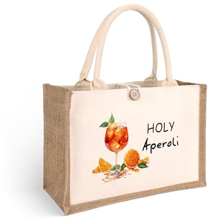 GADITIEK Aperol Geschenk Tasche, Jutetasche Für Frau, Strandtasche xxl Aperol Spritz Accessoires Damen, Geschenkset Für Frauen, Kollegin
