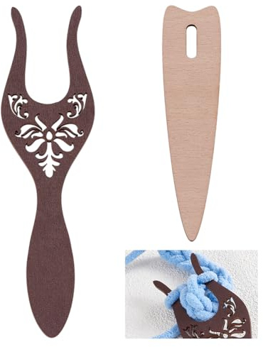 NBEADS 6 set di Forchette per Maglieria, Kit di Aghi per Tessitura Lucet Fork Big Eye, Strumenti per Tessitura In Legno per Realizzare Cordini Intrecciati Progetti Artigianali Fai Da Te