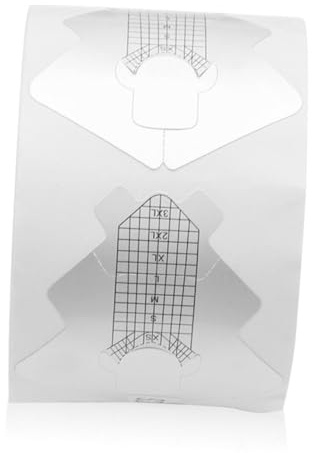 HAMPPLIES Formes à Ongles en Papier Aluminium Épais de Poisson pour Extension Rapide, Outil de Nail Art Réutilisable, pour Usage Professionnel et DIY à Domicile
