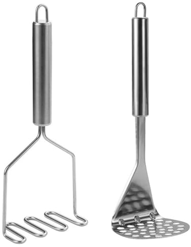 Cortador De Patatas De Acero Inoxidable,2 Piezas Triturador De Patatas,Machacador De Patata Manual,Aplastador De Patata Cocidas,Para Calabaza, Frutas, Verduras