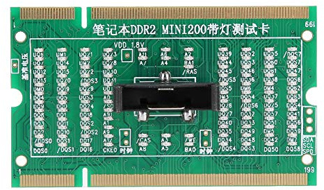 SO - DIMM Analyzer Diagnostic Tester Card for Laptop DDR2 DDR3 DDR4, Post Test Tool with LED Indicators, Reversible Insertion Safe Design for PC Notebook Motherboard (DDR2)