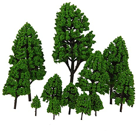Gazechimp 12pcs 1: 50-1: 500 /2.5-16cm Modell Baum Dekor Bäume Pappeln Modell / Idea auch als Haus Tisch Miniatur Landschaft Dekoration