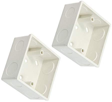 Aexit Scatola di giunzione a singola banda da 2 pezzi in PVC bianco da 86x86x40mm ID: 922454