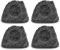 Pronomic 4er Set SSP-1100 GR Outdoor-Lautsprecher (4 Stück Outdoor-Speaker in Stein-Optik, 4 x 50 Watt, Schutzklasse IP56, 2-Wege-System) grau