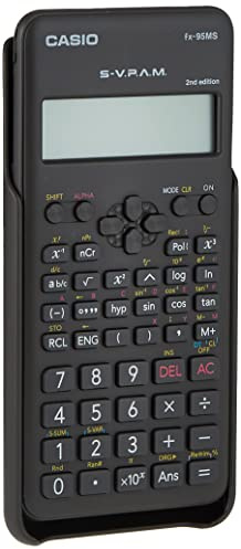 Casio fx-95ms -ii (2nd edition) scientific calculator with 2-line natural textbook display, 244 functions - black