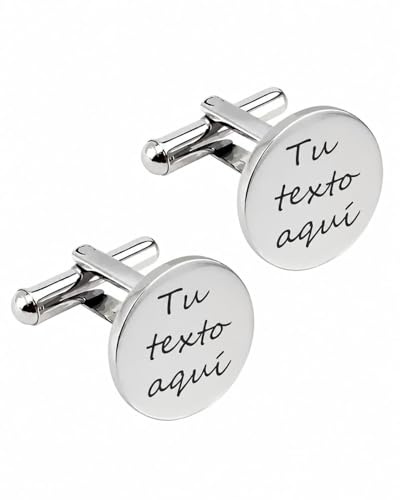 Gemelos Texto Personalizado Acero Grabado Regalo Boda Novio Padrino