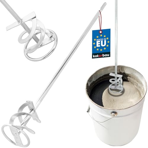 KOTARBAU® Mörtelrührer Spiralmischer 80 mm für Zement Putz Gips Farben Rührkorb Wendelrührer Rondenrührer Farbrührer Rührquirl Gipsrührer SDS Plus