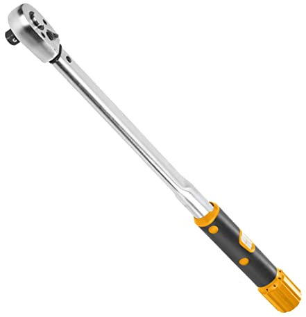 Ingco Hptw200n1 Clé dynamométrique avec attache 1/2 Longue 53 cm Serrure de 20 à 200 Nm Vis Boulon Dadi Voiture Moto Vélo