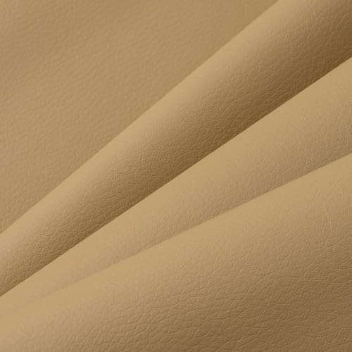Polipiel Adhesivo, 60 x 137cm Parche Cuero, Parches para Polipiel, Polipiel Adhesiva, Polipiel Adhesiva Piel, Cuero Adhesivo para Tapizar para Sofá, Cabecera, Asiento de Coche, Muebles (Caqui)