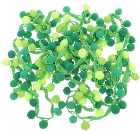 NUOBESTY 5 Kugel trimmen schmuck herstellen house decoration Hut Zubehör deko stoffband weißes Seidenband Spitzenbesatz Ballfransenbesatz Quastenkugelbesatz Haarball der Stoff Quastenball