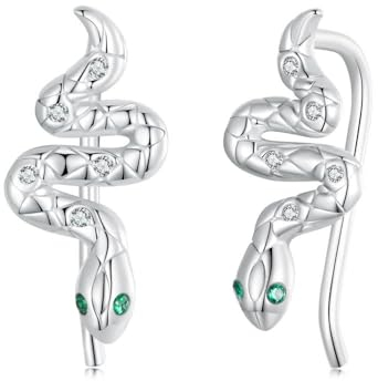 GemKing SCE1700 Snake Ear Cuff Size：14 * 7mm 925 Sterling Silver+Pavé Setting CZ+Plated White Gold