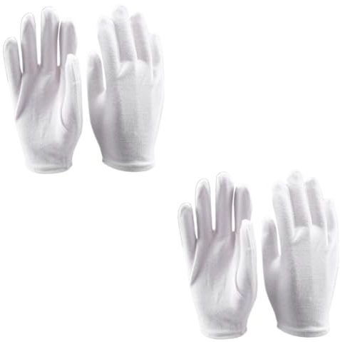 Hemobllo 2 Sets Handschuhe für Gartenarbeit Leicht Dehnbar Sicherheitsbaumwolle Feuchtigkeitsspendend Industrie-universalgröße Weiß Leicht Zu Reinigen 6 Stück