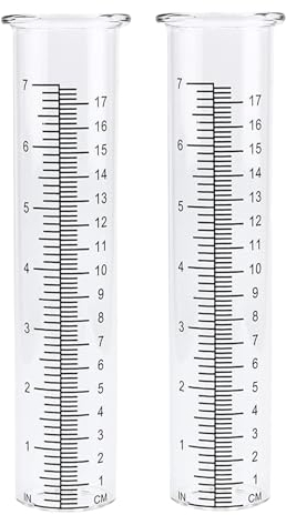 bephible Pluviometro da 20,3 cm, tubo di plastica di ricambio di alta qualità, trasparente, per esterni, 2 pezzi