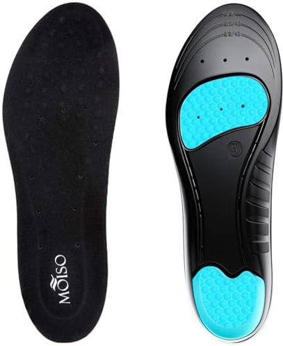 MOISO Solette in memory foam con supporto per arco plantare, ammortizzanti per corsa, camminata e comfort quotidiano (uomo 7,5-10 o donna 8-10,5)