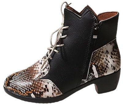 Generisch warehouse deal Winterstiefel Damen Damen Klassische Stiefel Elegant Klobiger Blockabsatz Spitze Zehe Langschaft Sti black week angebote barfußschuhe damen sale
