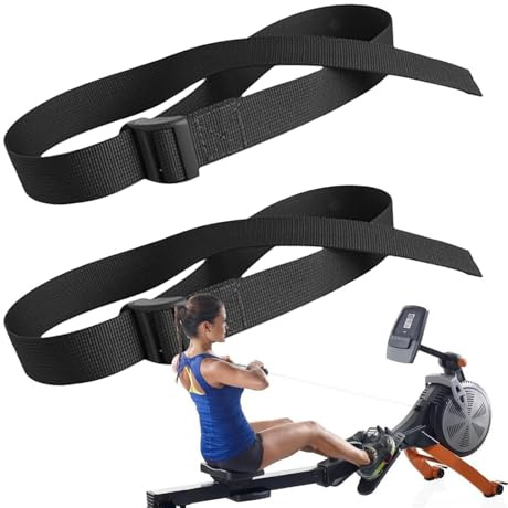 Cinghie per pedali ellittici | 2 cinghie per piede di fissaggio per macchina da remare, cinghie per piedi per gambe, sport, palestra, ciclismo
