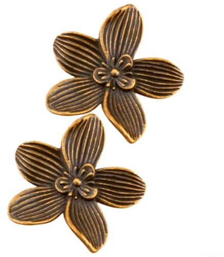 Yuanpgky Pomos distintivos para cajones de hojas de flores, elegantes tiradores de gabinete vintage, herrajes para muebles de diseño de hojas, pomos de armario de cocina, bronce antiguo, dorado
