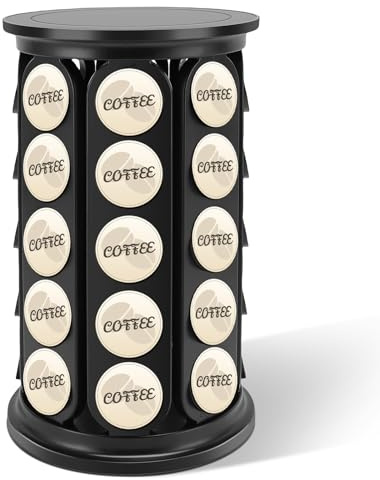 Gugxiom Holder, Carousel, Coffee Pod Carousel Organizer Holder, Coffee Capsule Holder, Coffee Pod Storage Carousel Holder Organizer Compatible with 40 Pods