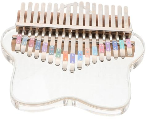 Abaodam Transparentes Daumenklavier Kalimba mit 17 Tasten aus Acryl Kompaktes und Tragbares Fingerinstrument für Anfänger und Musikliebhaber