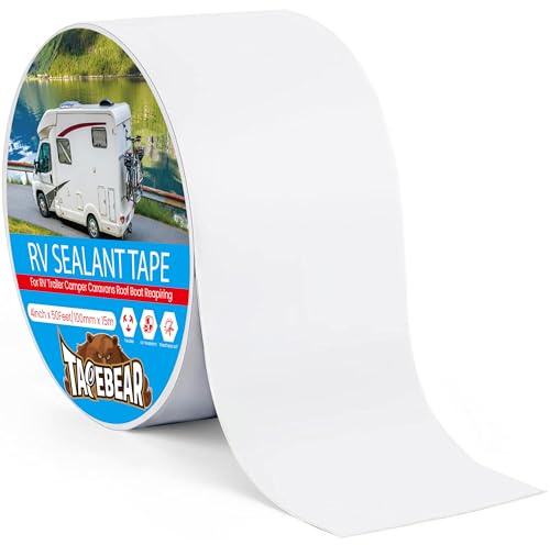 TAPEBEAR Ruban d'étanchéité pour camping-car 10cm x 15m Ruban d'étanchéité | imperméable et résistant aux UV pour toiture de VR, caravane et bateau. Scelle durablement contre les fuites