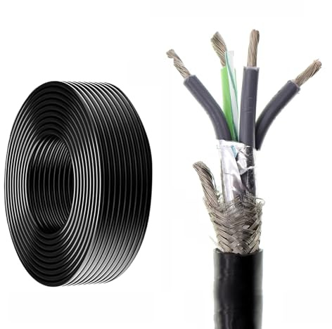 Cavo Di Controllo In Rame Puro RVVP Da 25-100 Piedi, Prolunga Del Segnale, PVC, Multiconduttore Schermato For Uso Elettronico, For videocitofono/allarme Antifurto (300 V, 80 ℃)(25ft,0.3mm2-3C)