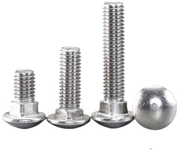 Tornillos de acero inoxidable GB12 con cabeza semicircular y cuello cuadrado, longitud 12-100 mm, M6, M8, M10, M12, 3-50 unidades(M12x45-4Pcs)