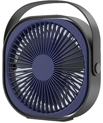 KASFDBMO Ventilador de escritorio USB con rotación de mesa creativa, 3 velocidades, batería fuerte de 1500 mAh, silencioso, para oficina en casa, escritorio USB, pequeño