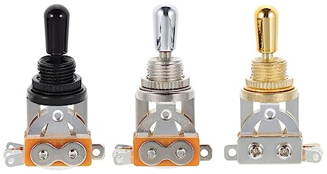 3 Stück Pickup Wahlschalter für E-gitarre, 3-wege Metall | Tonabnehmerwahlschalter für Gitarre, Kippschalter Positionen, Metall, für Gitarristen und Gitarrenliebhaber