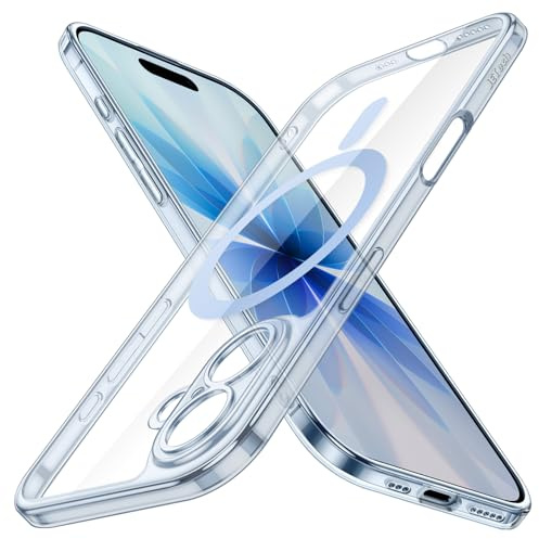 JETech Magnetische Dünn Hülle für iPhone 17 6,3 Zoll Kompatibel mit MagSafe, Vollständig Kameraschutz, Ultra Slim Leicht Klar Minimalistische Handy Schutzhülle (Nebelblau)