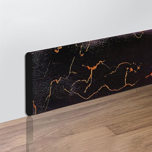 Battiscopa autoadesivo, in NBR morbido, autoadesivo, flessibile,8 cm x 2 m, autoadesivo,Si taglia liberamente su misura,battiscopa flessibile per cucina, bagno, parete, pavimento