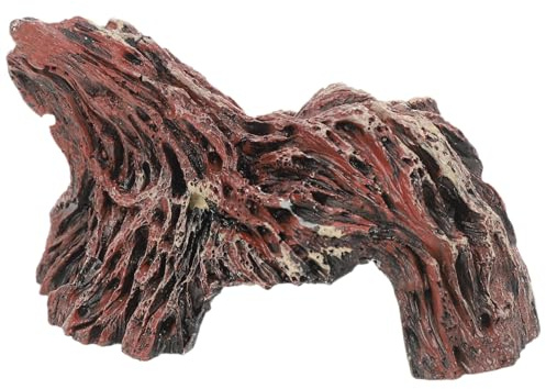 Kichvoe Cueva Decorativa para Reptiles en Resina Forma de Tronco para Terrarios, CREA Ambiente Natural y Oscuro Adecuado para Lagartos y Tortugas