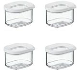 Mepal - Vorratsbehälter Modula 4-teiliges Set - Aufbewahrungsboxen mit Deckel - Küchenorganizer & Vorratsboxen - Stapelbar & Luftdicht - 4x 175 ml - White