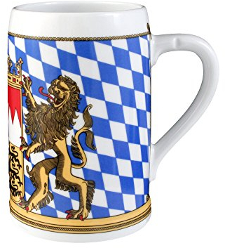 Bierkrug 14 cm Zusatzsort Compact Bayern 27110 8 Stück von Seltmann Weiden