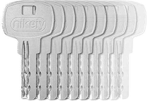 GERCAR Pro 6x Knaufzylinder 35/35 gleichschließend Set 6 Schließzylinder mit Knauf inkl. 30 Schlüssel - 70 mm Türschloss Zylinderschloss 6er Zylinder - Länge: 70mm, A:35 B:35 - Messing matt massiv