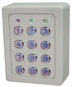 Digicode/Tastiera digitale SU2-TME-G anti-vandalo con tasti in metallo retrò illuminati.