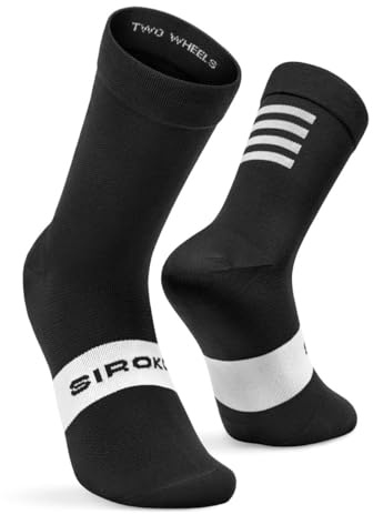 SIROKO - Calcetines de Ciclismo S1 Black Kapelmuur - M-L - Negro