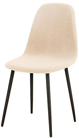 Stuhlhussen skandinavischen Esszimmerstuhlhussen Skandinavische Stretch Stuhlhussen Esszimmerstühlhussen Waschbar Stuhlbezüge 4er Set Beige