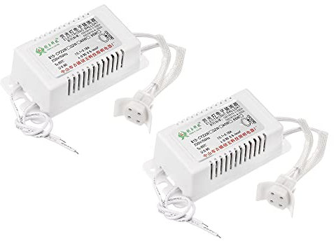 PATIKIL 4x2x1 Electrónico Balastro, 2 Paquete 220 V AC 22/40 Vatios Anillo Fluorescente Lámpara Universal Balastro Tubo Instantáneo Arranque, Plateado Tono